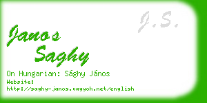janos saghy business card